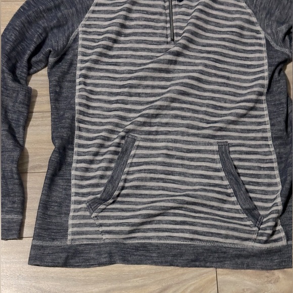 Men’s Native Code Blue & White Striped Knit Hoodie Pullover size L - Picture 2 of 11